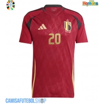 Camisa de time de futebol Bélgica Lois Openda #20 Replicas 1º Equipamento Europeu 2024 Manga Curta